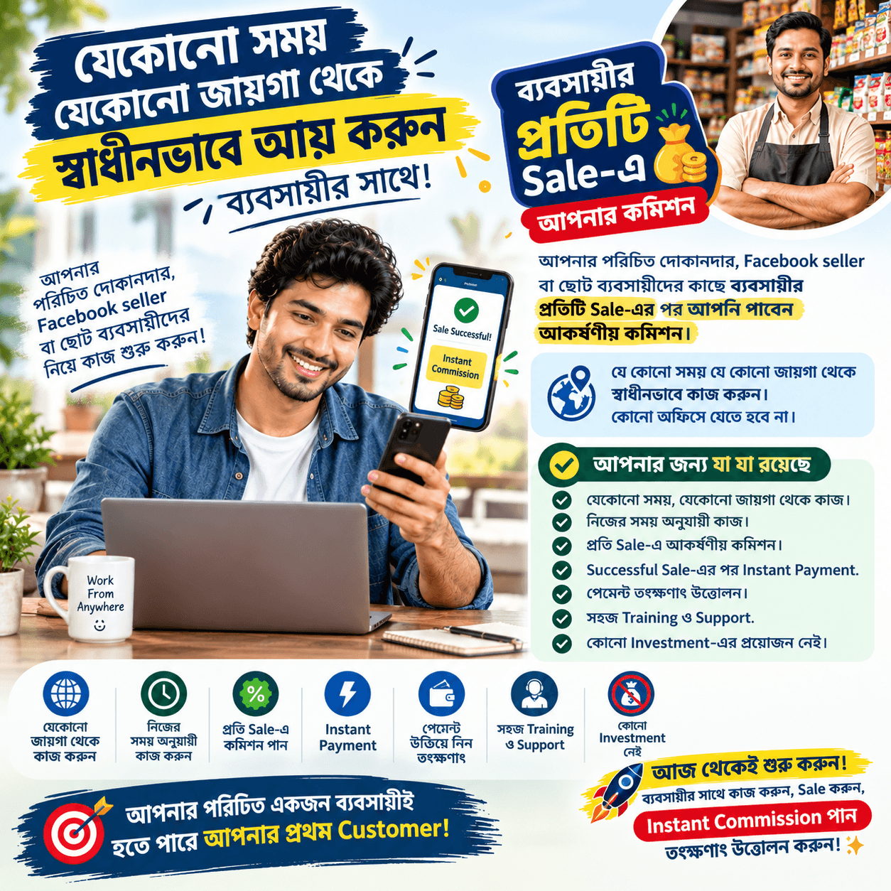 অতিরিক্ত আয়ের সুযোগ: ব্যবসায়ীর Package Sell করে পান Instant Commission